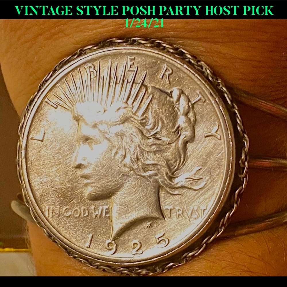 HP💕1925 Liberty Silver Peace Dollar Coin Bracelet